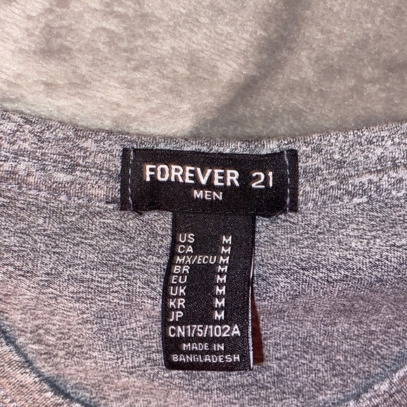 COPY - Gray long sleeve Henley shirt from forever 21. Men's medium. Worn once. - Picture 4 of 5